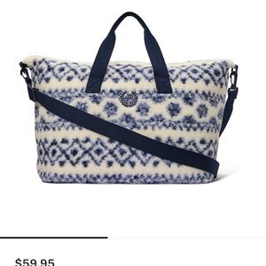 🩵 Victoria's Secret PINK Navy and Cream Patterned Tote 🩵